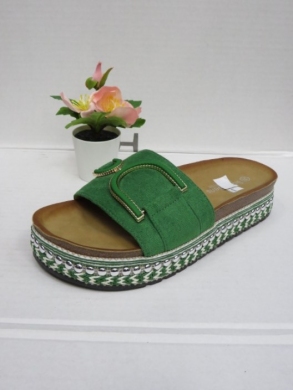 Klapki damskie na koturnie (36-41) 888-525 GREEN