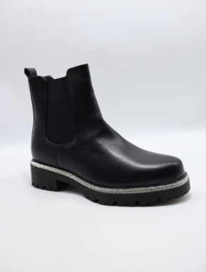 Botki damskie ocieplane na płaskim (36-41) 50203-1 BLACK