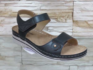 Sandały damskie na koturnie (36-41) B1738 BLACK