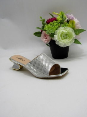 Klapki damskie na obcasie (36-41) CIC321 SILVER