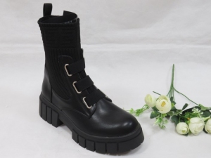 Botki damskie jesienne na koturnie (36-41) QT41 BLACK