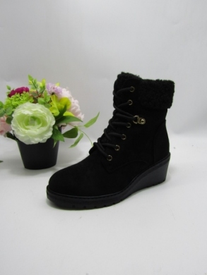 Botki damskie ocieplane na koturnie (36-41) ANOM-1 BLACK
