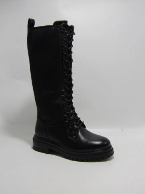 Kozaki damskie na płaskim (36-41) H-5816 BLACK