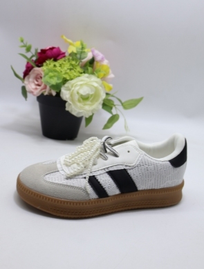Buty sportowe damskie na płaskim (36-41) 8818 WH/BL