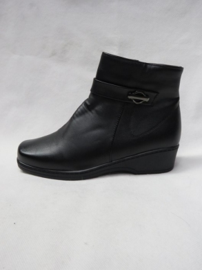 Botki damskie ocieplane na koturnie (36-42) 2204 BLACK