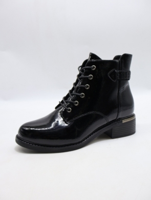 Botki damskie ocieplane na płaskim (36-41) H2415A BLACK