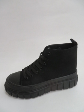 Trampki damskie na koturnie (36-41) 88-50 BLACK