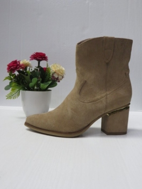 Botki damskie ocieplane na obcasie (36-41) BM75 KHAKI