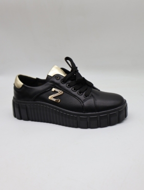 Buty sportowe damskie na płaskim (36-41) 6250 BL/GOLD