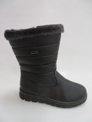 Kozaki damskie ocieplane na płaskim (39-43) DJ25-3 BLACK