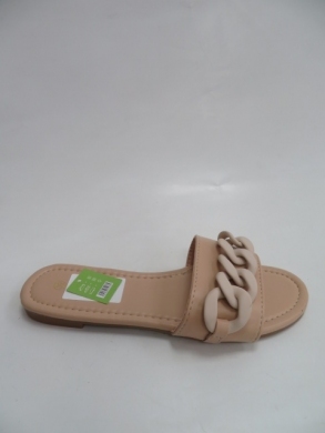 Klapki damskie na płaskim (36-41) W-19 BEIGE