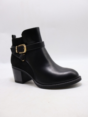 Botki damskie ocieplane na obcasie (36-41) 588-53 BLACK