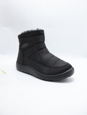 Botki damskie ocieplane na płaskim (37-42) 3002-1 BLACK