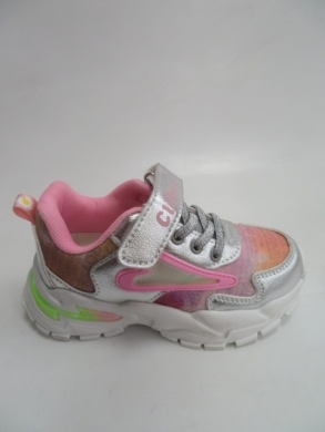Sneakersy Dziewczęce (27-32) E89 SILVER/PINK