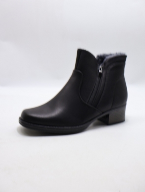 Botki damskie ocieplane na obcasie (37-42) 2038-3 BLACK