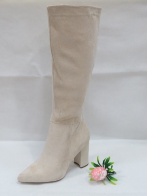 Kozaki damskie ocieplane na obcasie (36-41) 168-356 BEIGE