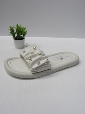 Klapki damskie na płaskim (36-41) SS-132 WHITE