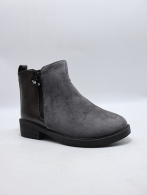 Botki damskie ocieplane na płaskim (36-41) 81309-3 DGREY