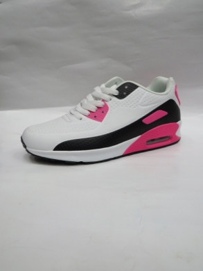 Buty sportowe damskie na płaskim (36-41) D014-319 WH/BL/FU