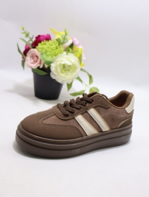 Buty sportowe damskie na płaskim (36-41) A021 BROWN