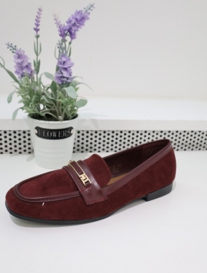 Mokasyny damskie na płaskim (36-41) 9713 RED