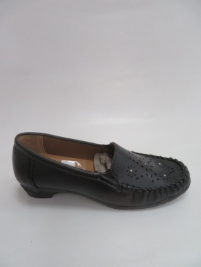 Mokasyny damskie na płaskim (36-41) 025W-10 BLACK