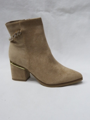 Botki damskie ocieplane na obcasie (36-41) NS309 KHAKI
