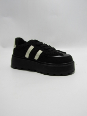 Buty sportowe damskie na płaskim (36-41) 24886 BLACK