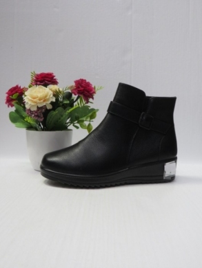 Botki damskie ocieplane na płaskim (36-41) W33-3 BLACK