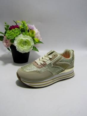 Buty sportowe damskie na płaskim (36-41) 9139 BEIGE