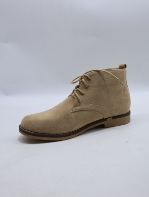 Botki damskie ocieplane na płaskim (36-41) B8211-8 KHAKI