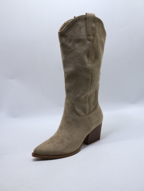 Kozaki damskie na obcasie (36-41) 7627A KHAKI
