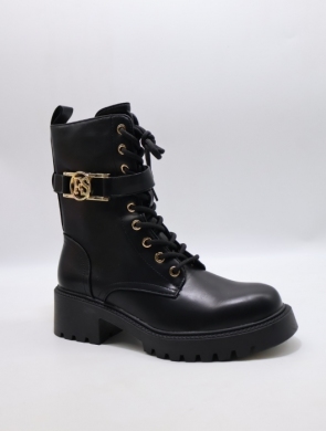 Botki damskie ocieplane na płaskim (36-41) BM175 BLACK