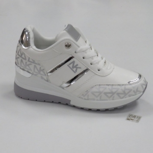 Buty sportowe damskie na koturnie (36-41) LDLJ-98 WHITE