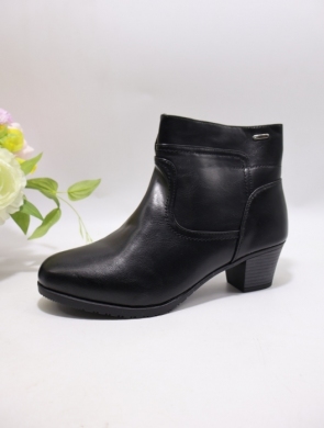 Botki damskie ocieplane na obcasie (37-42) E55-6 BLACK