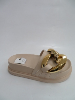 Klapki damskie na płaskim (36-41) 2226 BEIGE