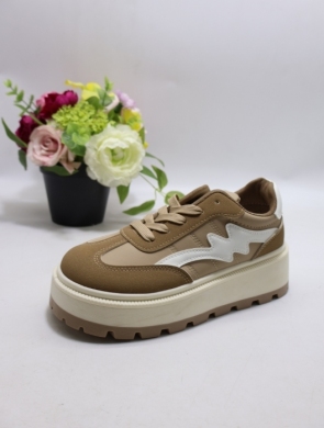 Buty sportowe damskie na płaskim (36-41) 25802 KHAKI