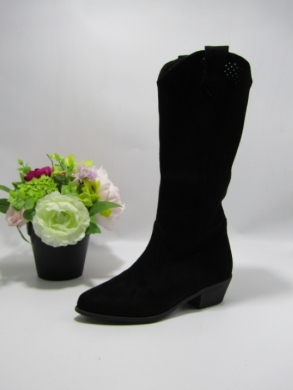 Kozaki damskie na obcasie (36-41) C23-08 BLACK