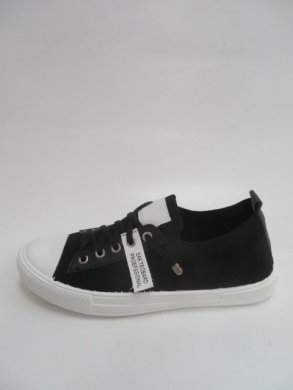 Tenisówki damskie na płaskim (36-41) 2407-1 BLACK
