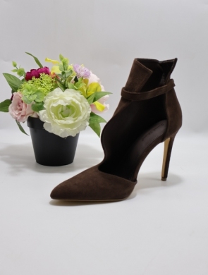 Botki damskie na szpilce (36-40) 1731 BROWN