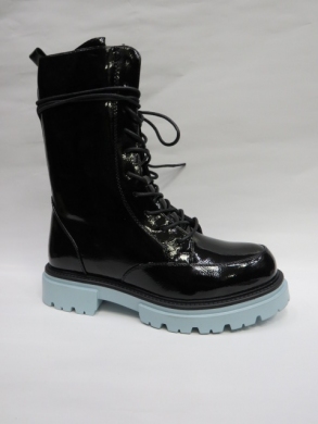 Kozaki damskie ocieplane na płaskim (36-41) F8193-26 BLACK