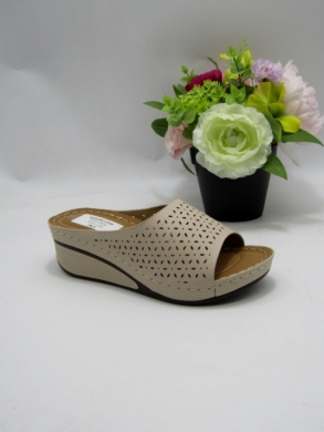 Klapki damskie na koturnie (36-41) N22-938 BEIGE