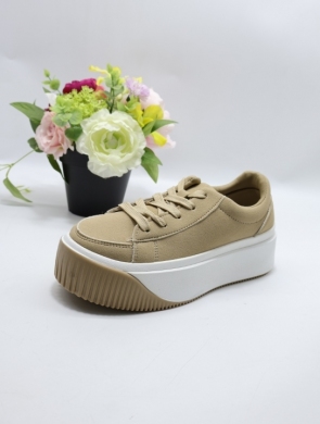 Buty sportowe damskie na płaskim (36-41) PL358 KHAKI