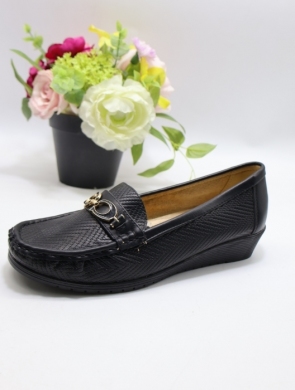 Półbuty damskie na koturnie (36-41) 3866 BLACK