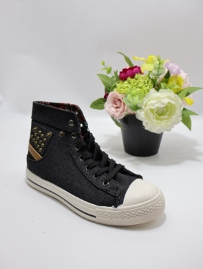 Trampki damskie na płaskim (36-41) 613 BLACK