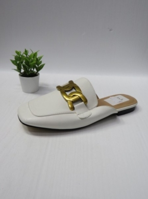 Klapki damskie na płaskim (36-41) 456-2A WHITE