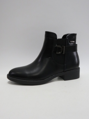 Botki damskie ocieplane na płaskim (36-41) 588-55 BLACK