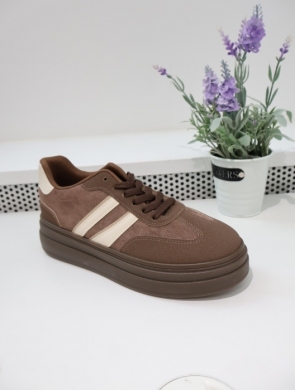 Buty sportowe damskie na płaskim (36-41) A021 BROWN