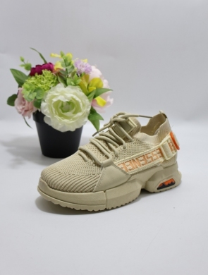 Buty sportowe damskie na płaskim (36-41) NB557 BEIGE