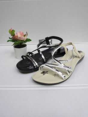 Sandały damskie na płaskim (36-41) 306 BL/WH/BE